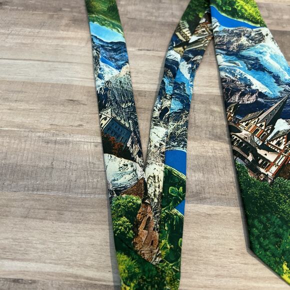 Kole‎ Kole Hawaii 100% Polyester Tie Limburg Cathedral Germany 54x4 Mountains - Picture 3 of 7